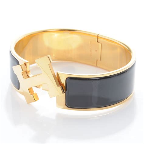 hermes black bracelet|hermes bracelets enamel.